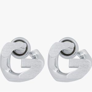 Authentic Givenchy chain “G” silver earrings.